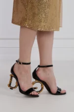 DOLCE GABBANA ΔΕΡΜΑΤΙΝΟΣ ΣΑΝΔΑΛΙΑ ΜΕ ΠΛΑΤΦΟΡΜΑ