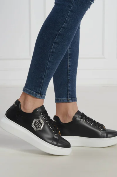 PHILIPP PLEIN ΔΕΡΜΑΤΙΝΟΣ ΓΥΝΑΙΚΕΙΑ ΠΑΠΟΥΤΣΙΑ SNEAKERS ΧΑΜΗΛΑ Black - Image 2