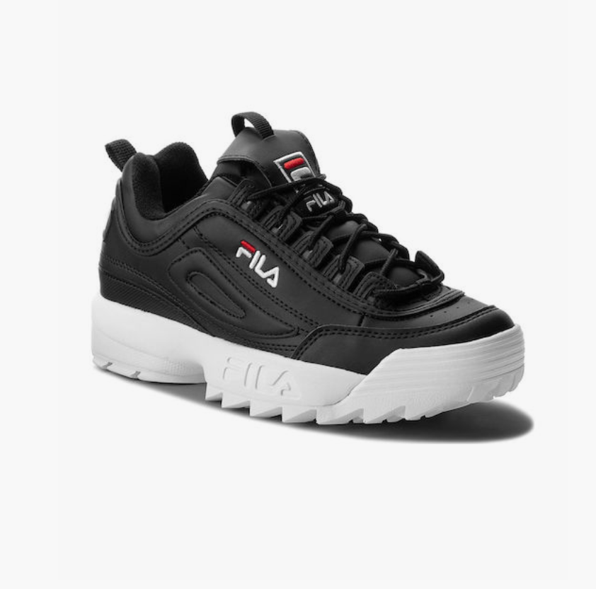 Fila Disruptor Low Ανδρικά Chunky Sneakers Μαύρα/Λευκά