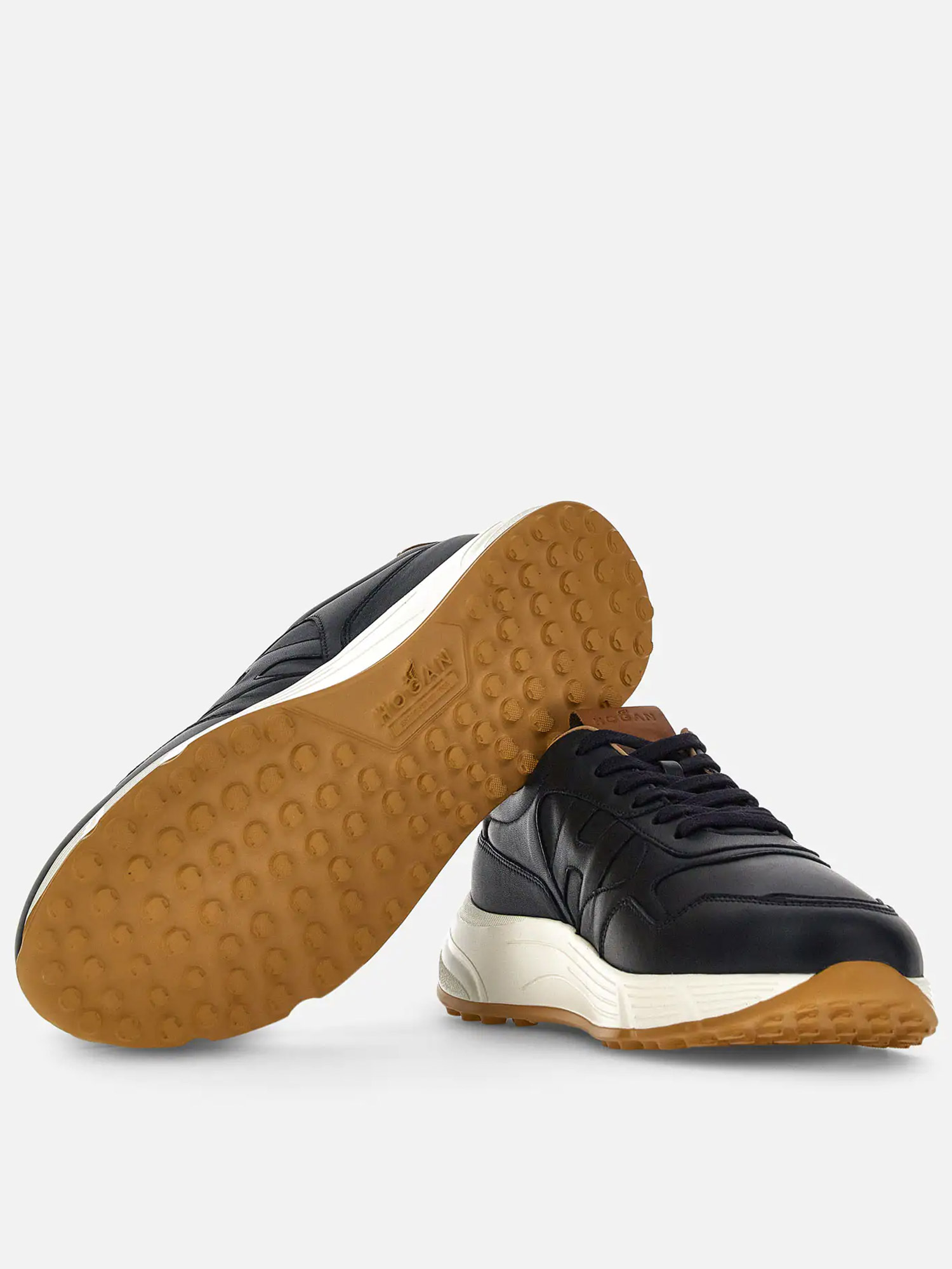 HOGAN ΥΠΟΔΗΜΑΤΑ SNEAKERS HYPERLIGHT ΜΠΛΕ ΣΚΟΥΡΑ 100% Leather - Image 4