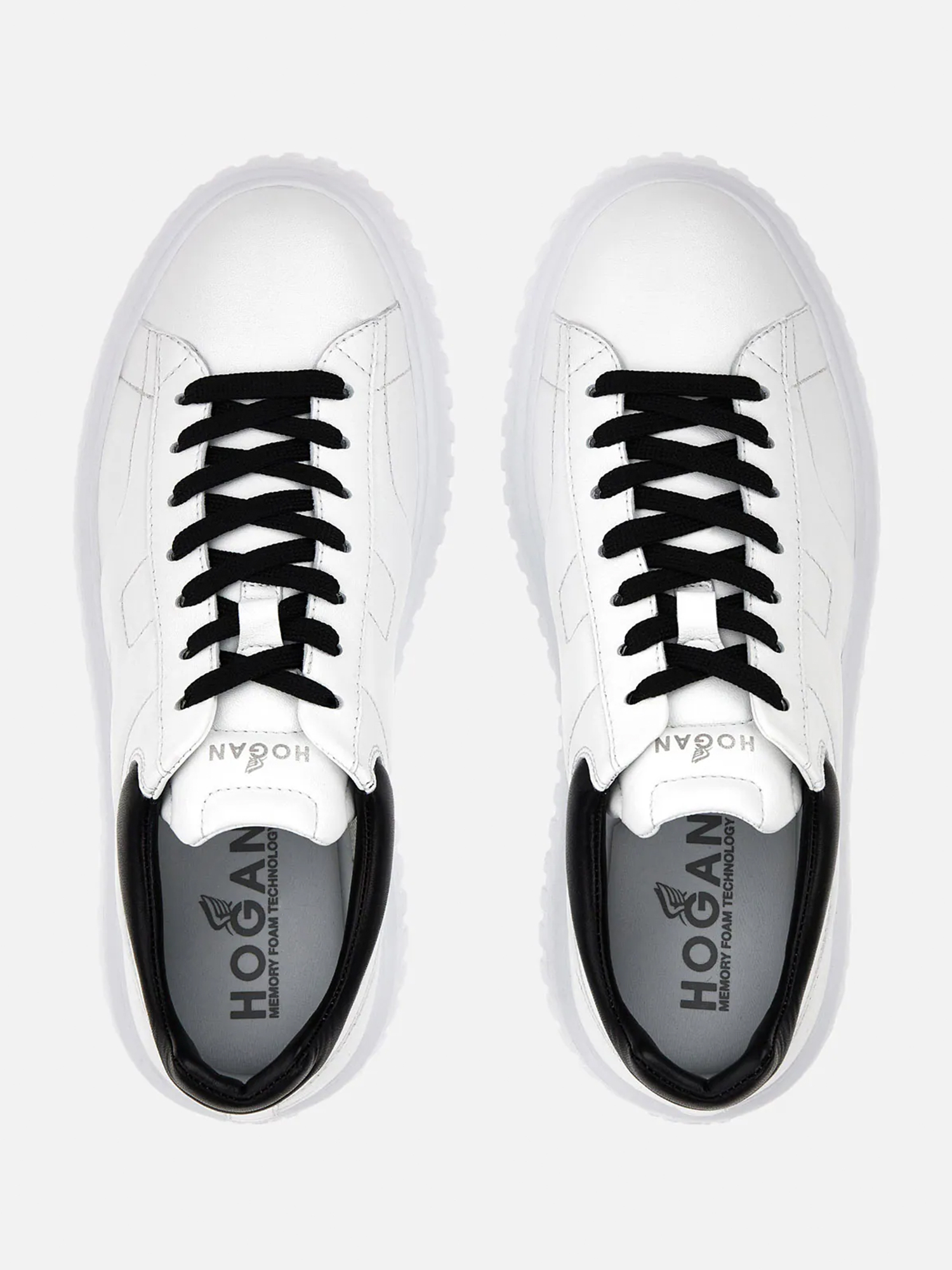 HOGAN ΥΠΟΔΗΜΑΤΑ SNEAKERS H-STRIPES ΛΕΥΚΑ 100% Leather - Image 2
