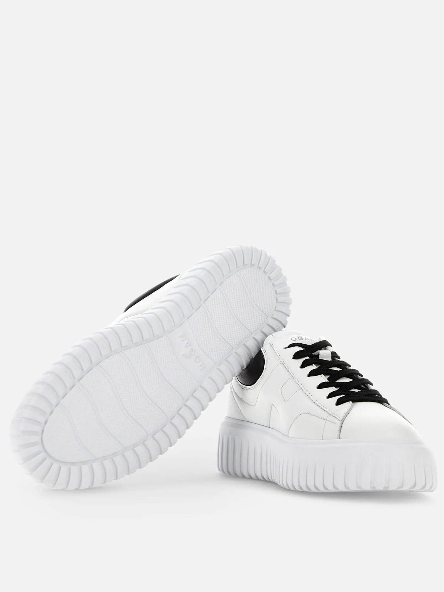 HOGAN ΥΠΟΔΗΜΑΤΑ SNEAKERS H-STRIPES ΛΕΥΚΑ 100% Leather - Image 4