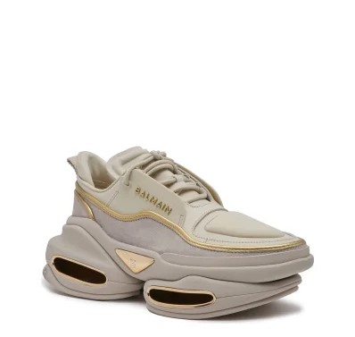 BALMAIN SNEAKERS BOLD LOW-CALF SKIN&SUEDE