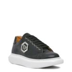 PHILIPP PLEIN ΔΕΡΜΑΤΙΝΟΣ ΓΥΝΑΙΚΕΙΑ ΠΑΠΟΥΤΣΙΑ SNEAKERS ΧΑΜΗΛΑ Black