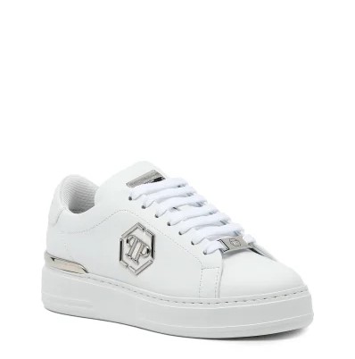 PHILIPP PLEIN ΔΕΡΜΑΤΙΝΟΣ SNEAKERS ΑΝΔΡΙΚΑ ΠΑΠΟΥΤΣΙΑ SNEAKERS ΧΑΜΗΛΑ